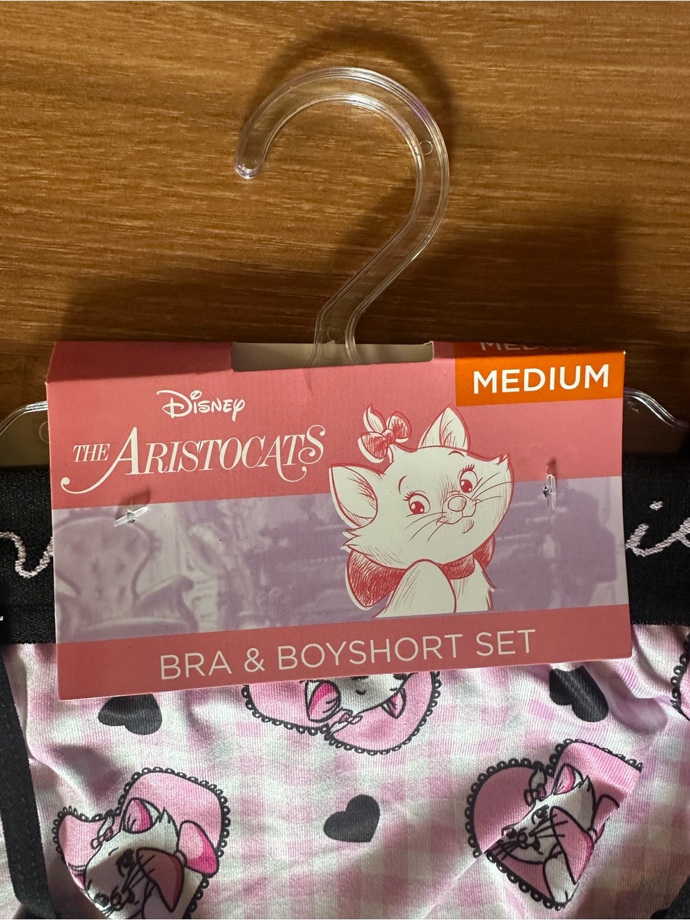 Disney Aristocats Marie Pink & Black Bra and Boyshort Set - Picture 3 of 7